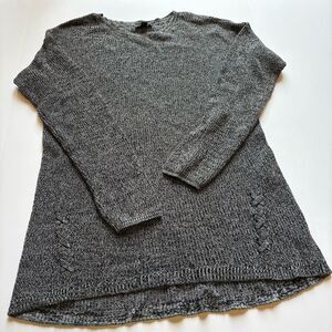 a.n.a Charcoal Women's Crew Neck Sweater 100% Cotton Size Large